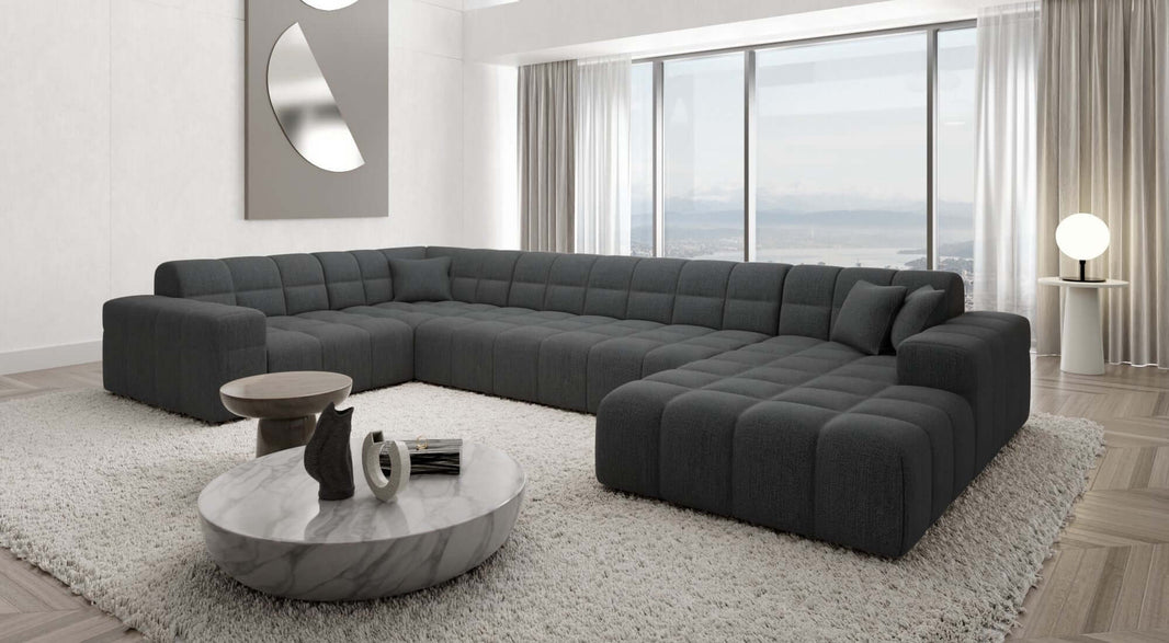 Stoff Wohnlandschaft Ibiza U-Form