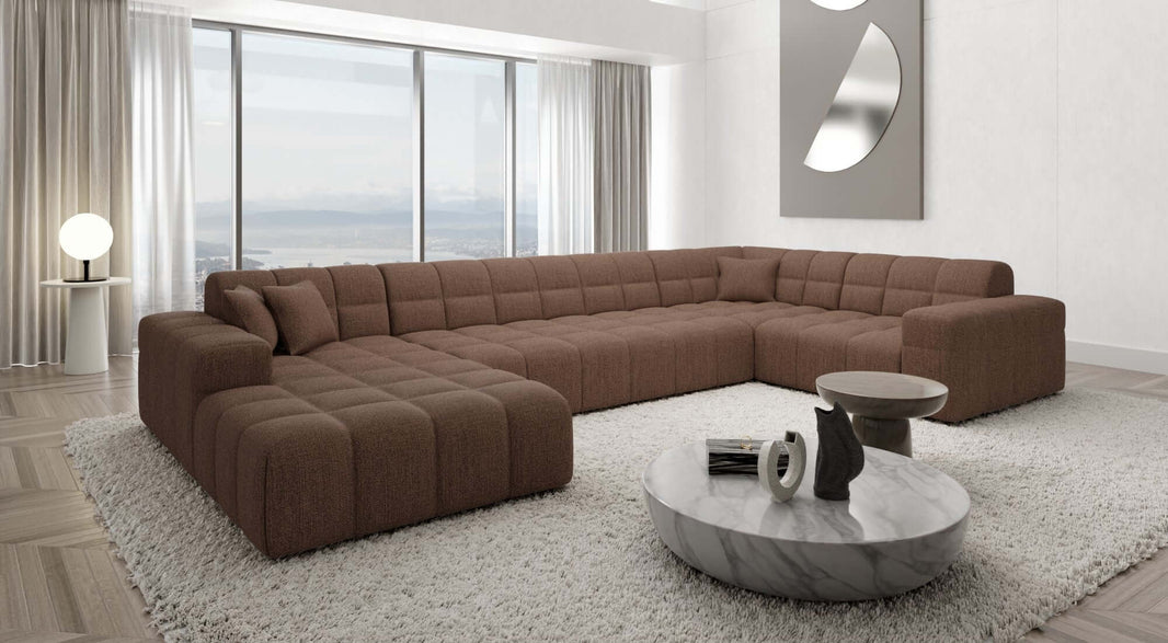 Stoff Wohnlandschaft Ibiza U-Form