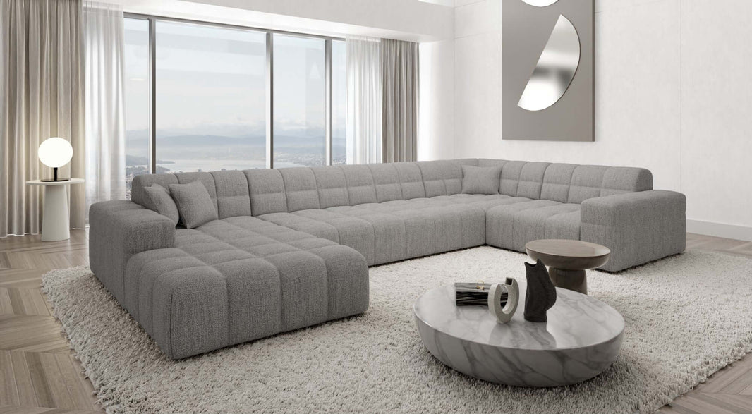Stoff Wohnlandschaft Ibiza U-Form