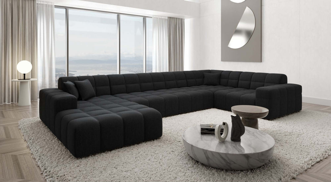 Stoff Wohnlandschaft Ibiza U-Form