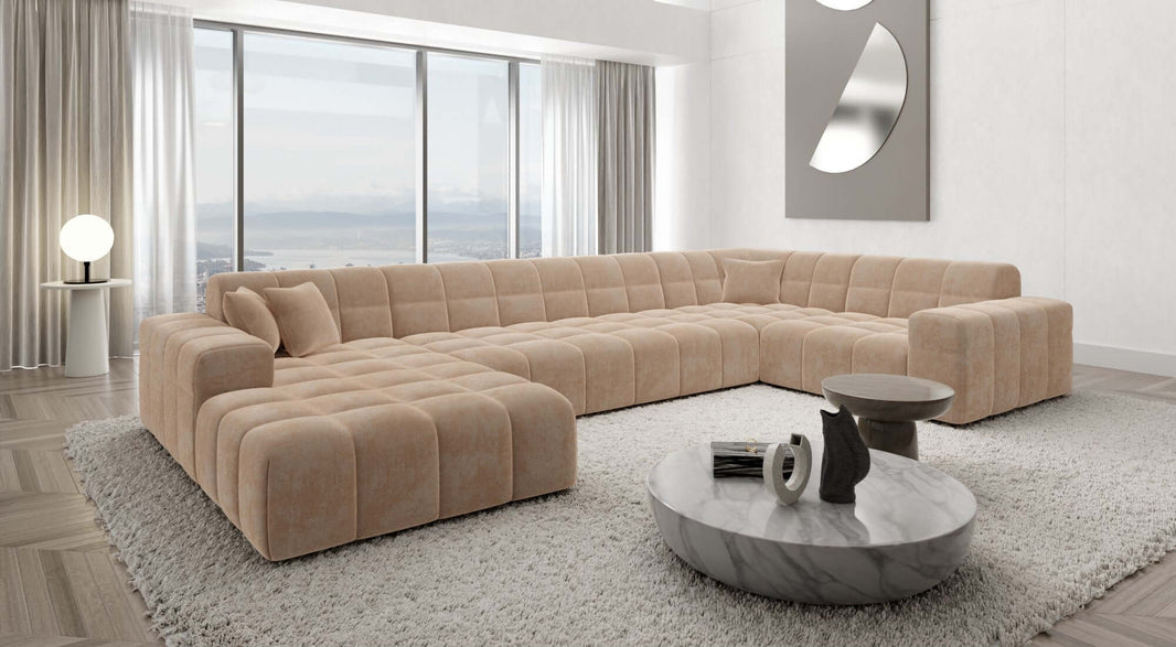Stoff Wohnlandschaft Ibiza U-Form
