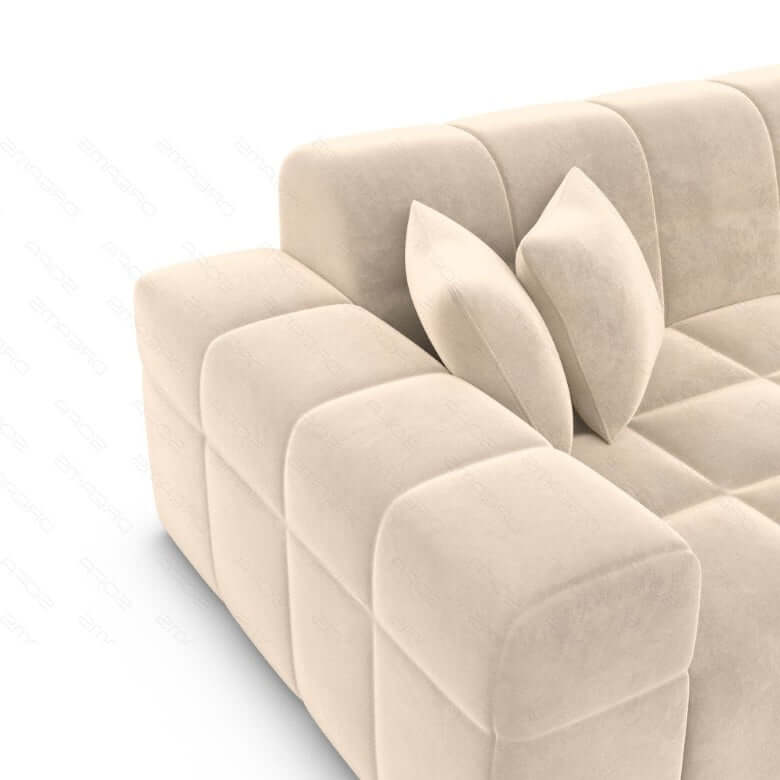 Stoff Wohnlandschaft Ibiza U-Form Beige