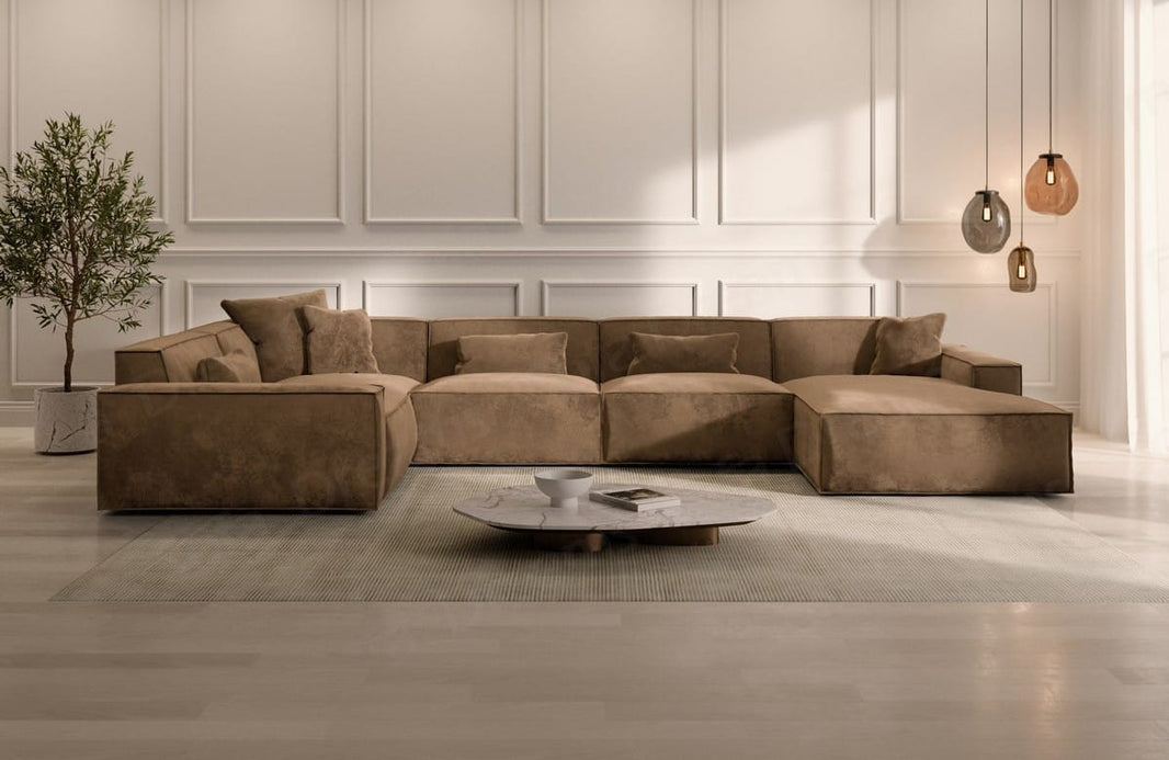 Wohnlandschaft Formenta U-Form aus Stoff