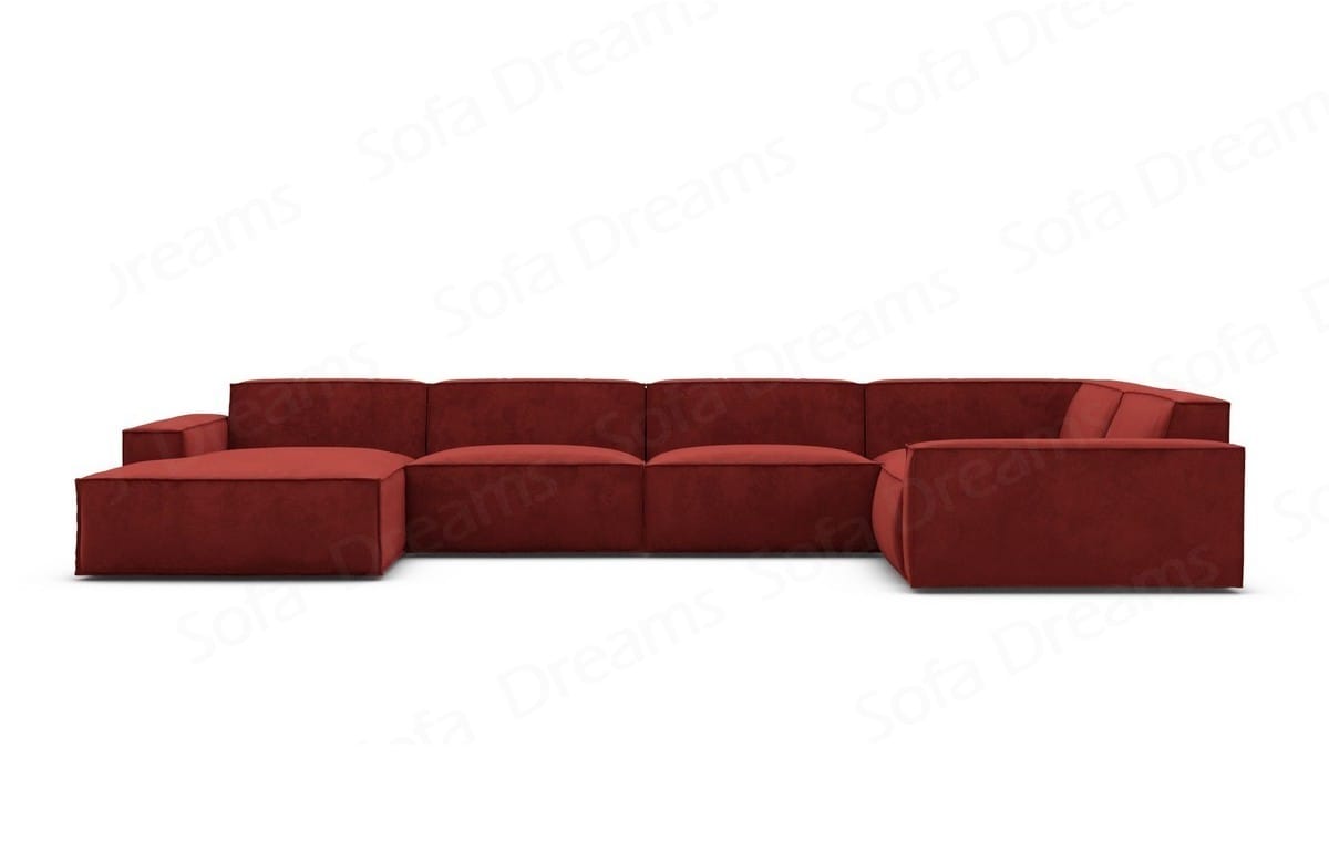 Wohnlandschaft Formenta U-Form aus Stoff Rot