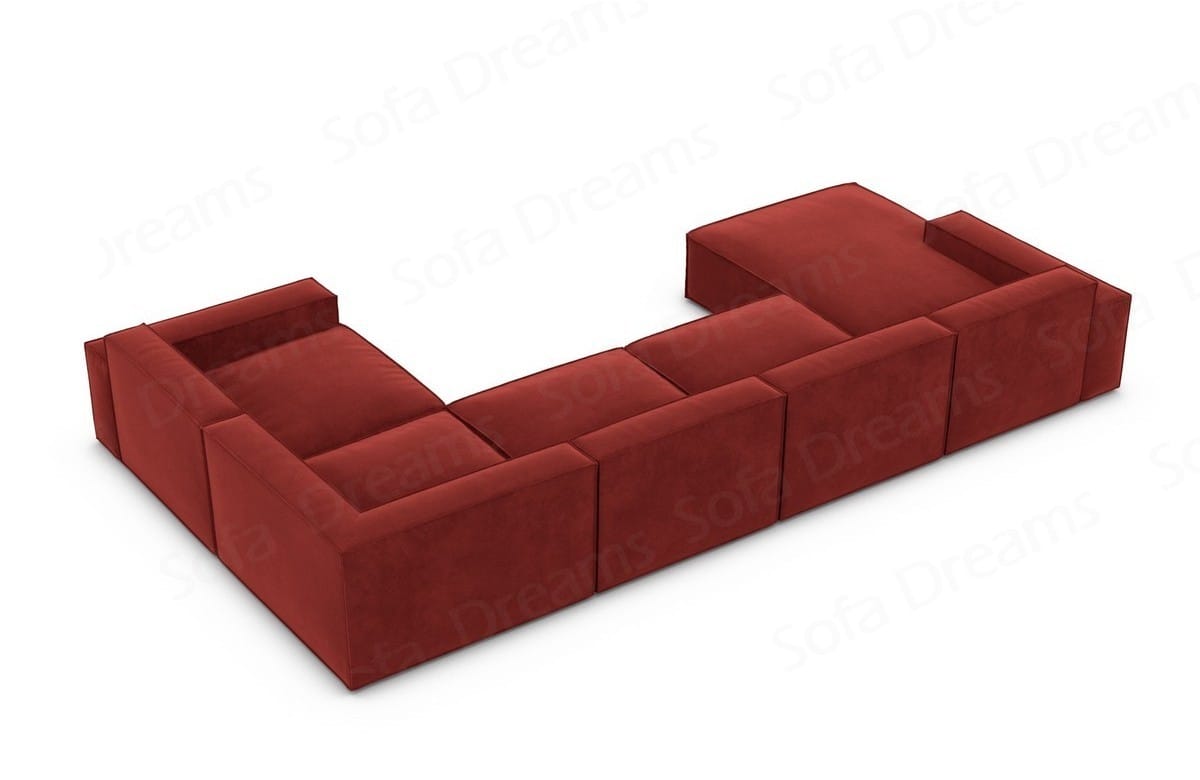Wohnlandschaft Formenta U-Form aus Stoff Rot