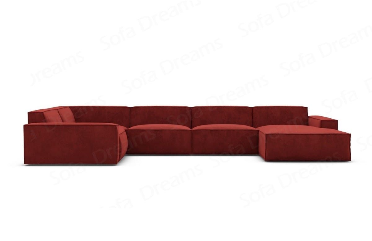 Wohnlandschaft Formenta U-Form aus Stoff Rot