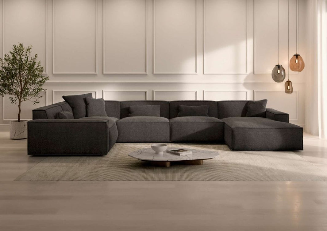 Wohnlandschaft Formenta U-Form aus Stoff