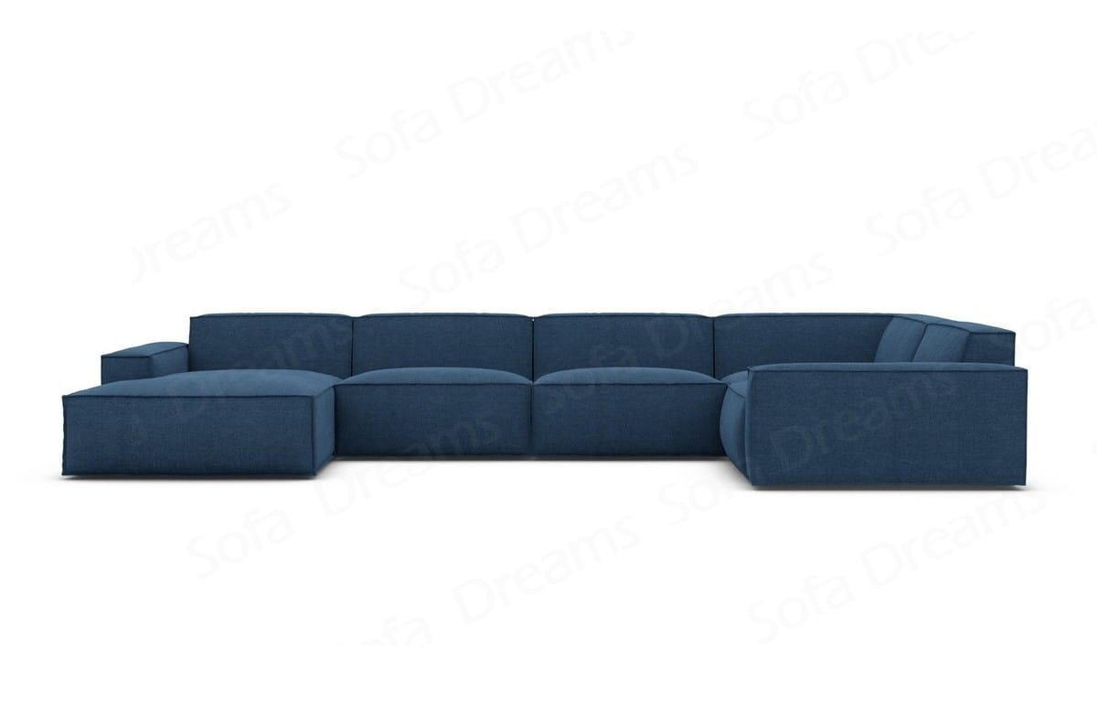 Wohnlandschaft Formenta U-Form aus Stoff Blau