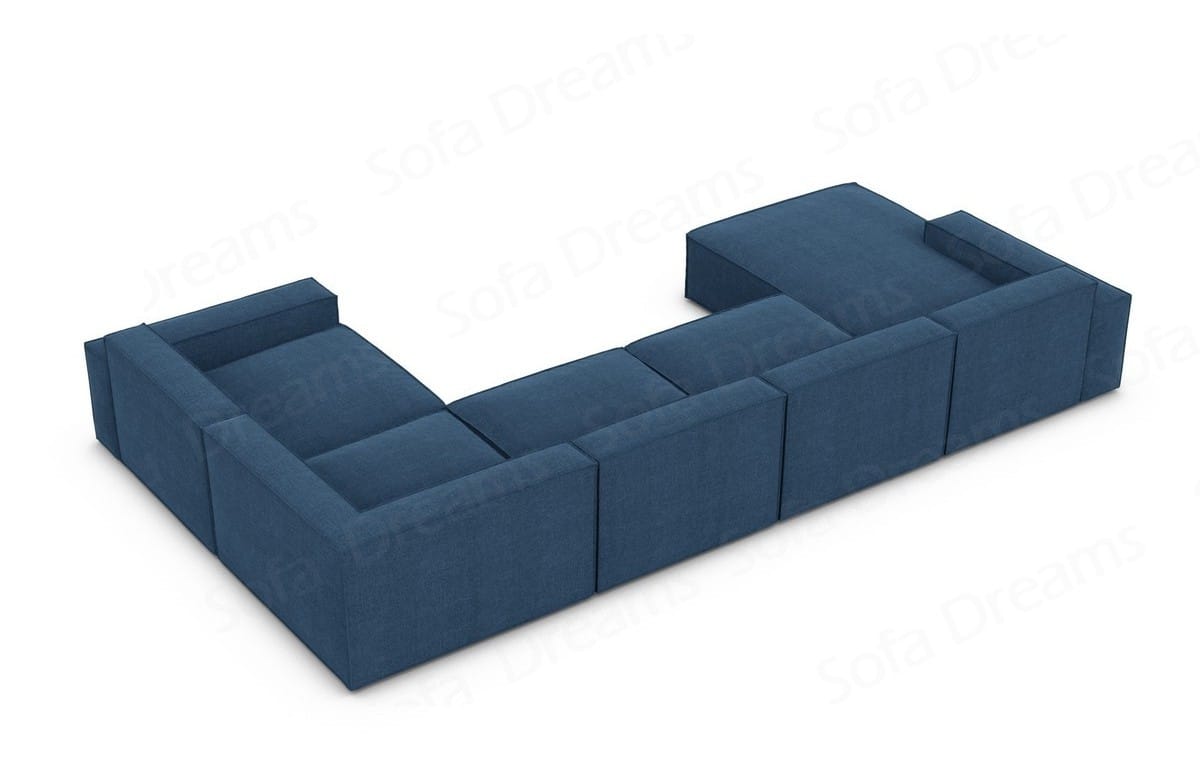 Wohnlandschaft Formenta U-Form aus Stoff Blau