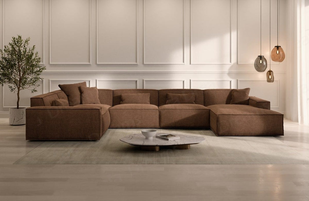 Wohnlandschaft Formenta U-Form aus Stoff