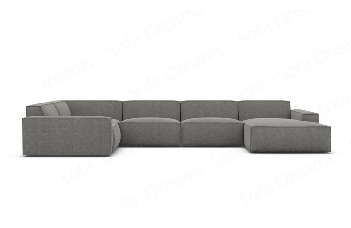 Wohnlandschaft Formenta U-Form aus Stoff Dunkelgrau