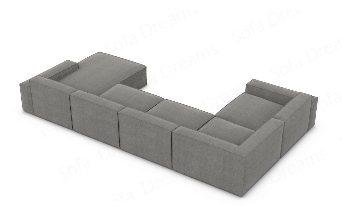 Wohnlandschaft Formenta U-Form aus Stoff Dunkelgrau