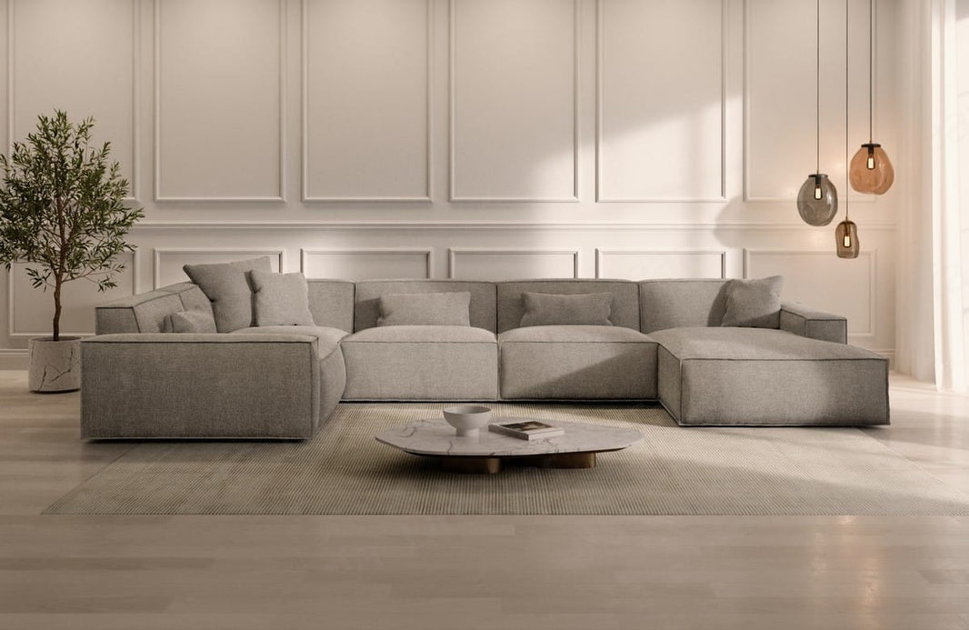 Wohnlandschaft Formenta U-Form aus Stoff