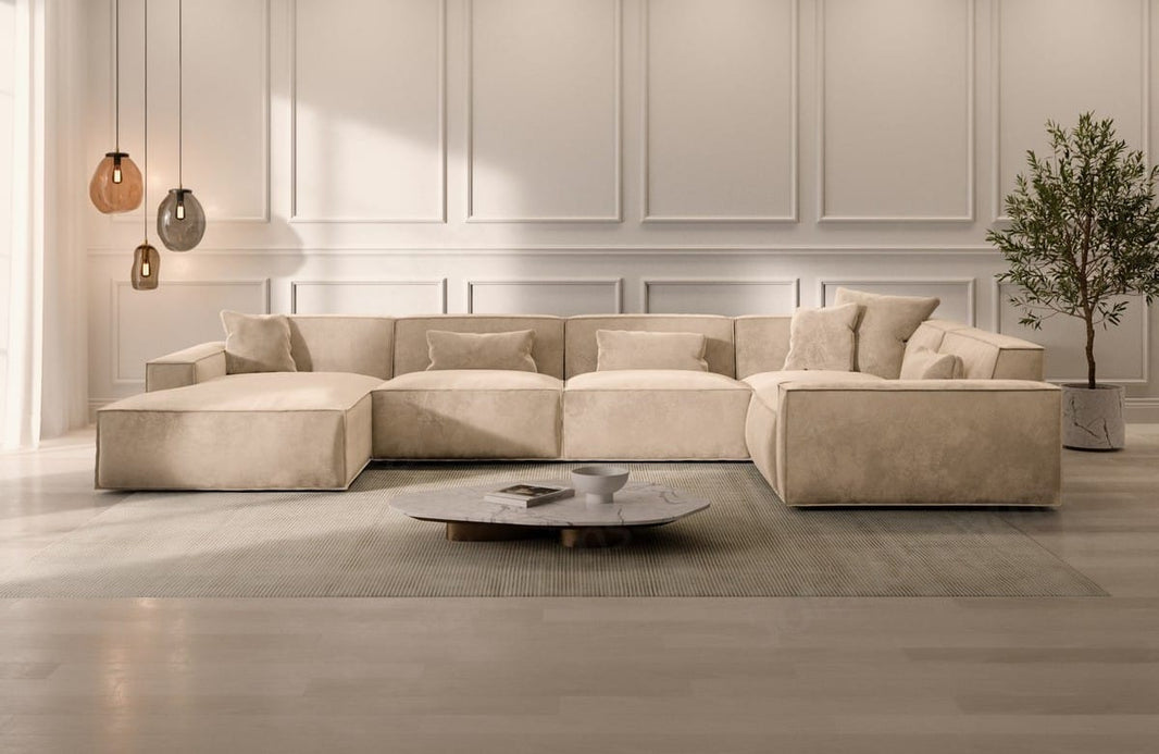 Wohnlandschaft Formenta U-Form aus Stoff
