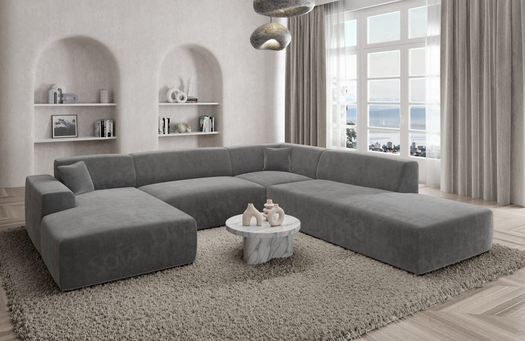 Couchlandschaft Mallorca Lounge U-Form in Stoff