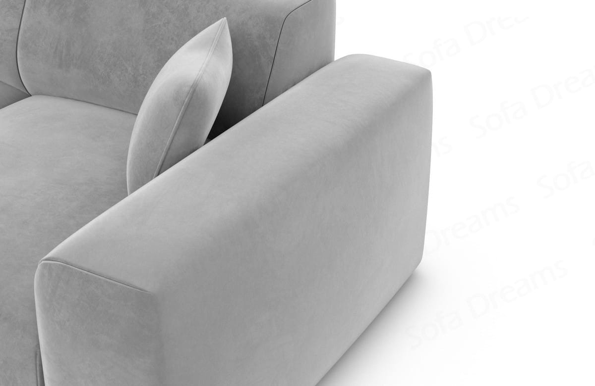 Couchlandschaft Mallorca Lounge U-Form in Stoff Hellgrau
