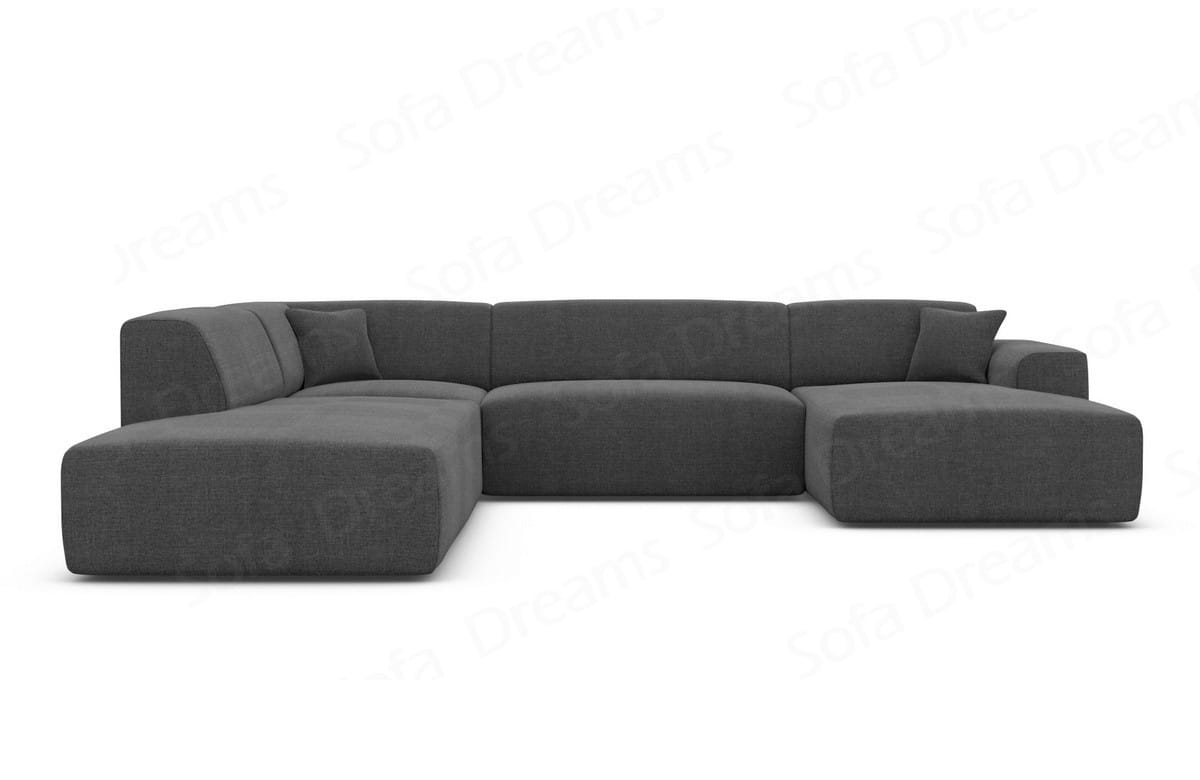 Couchlandschaft Mallorca Lounge U-Form in Stoff Anthrazit
