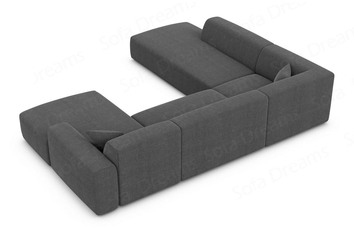 Couchlandschaft Mallorca Lounge U-Form in Stoff Anthrazit