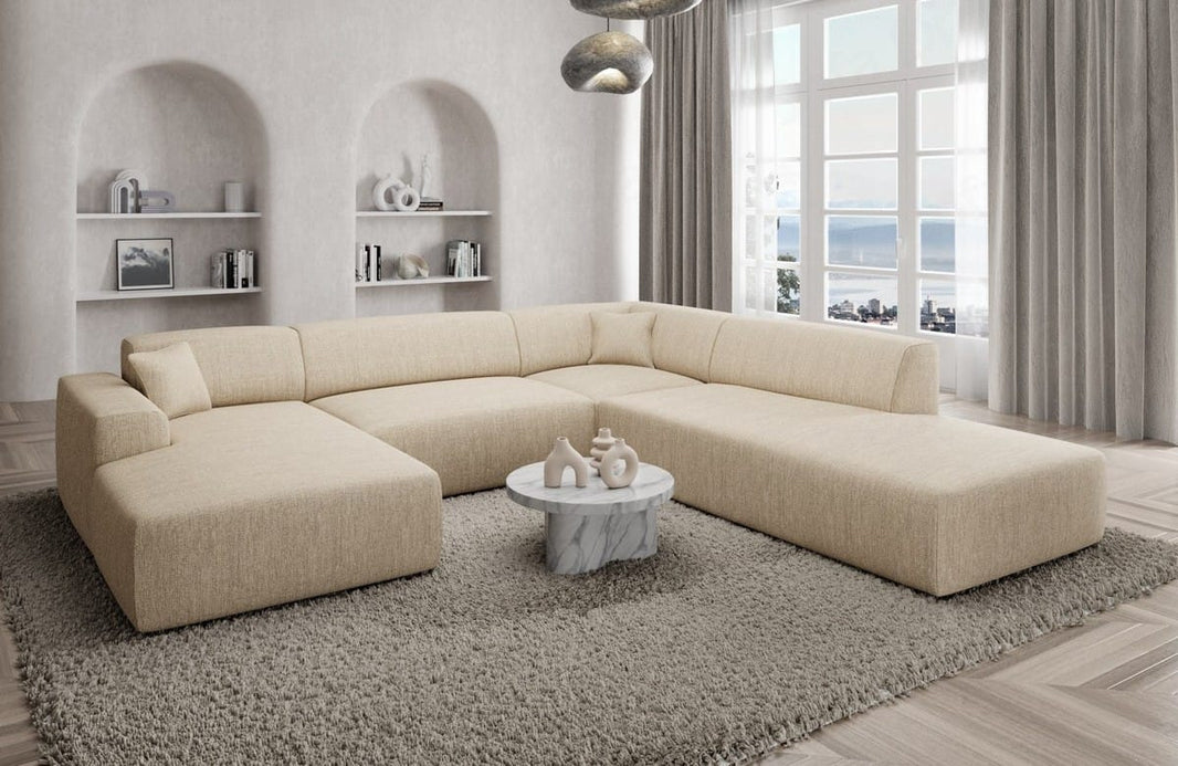 Couchlandschaft Mallorca Lounge U-Form in Stoff