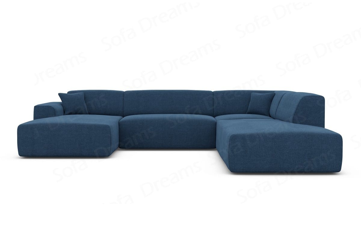 Couchlandschaft Mallorca Lounge U-Form in Stoff Blau
