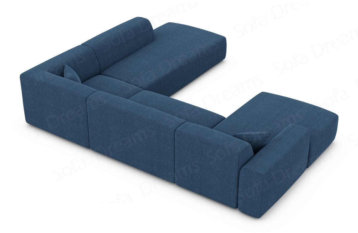 Couchlandschaft Mallorca Lounge U-Form in Stoff Blau