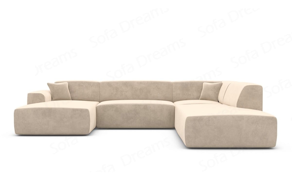 Couchlandschaft Mallorca Lounge U-Form in Stoff Beige