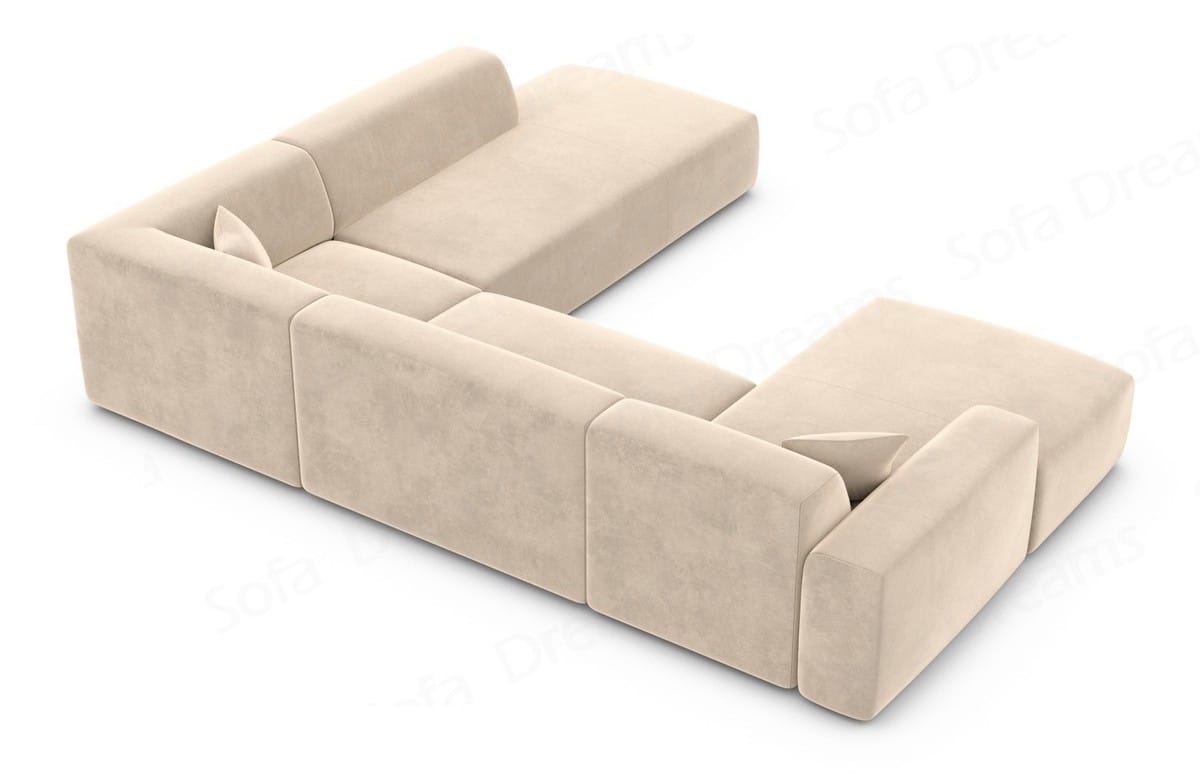 Couchlandschaft Mallorca Lounge U-Form in Stoff Beige