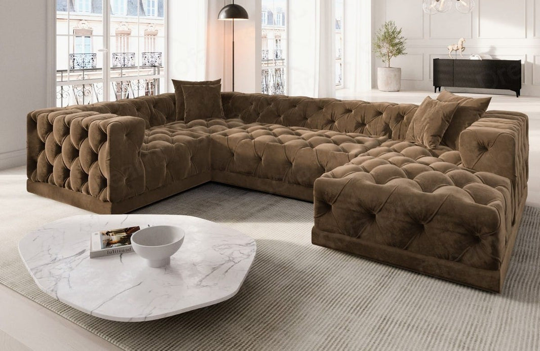 Wohnlandschaft Palma U-Form aus Stoff