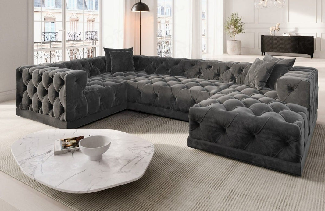 Wohnlandschaft Palma U-Form aus Stoff
