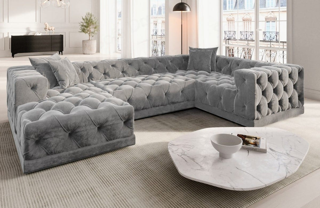 Wohnlandschaft Palma U-Form aus Stoff