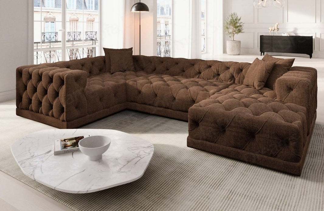 Wohnlandschaft Palma U-Form aus Stoff