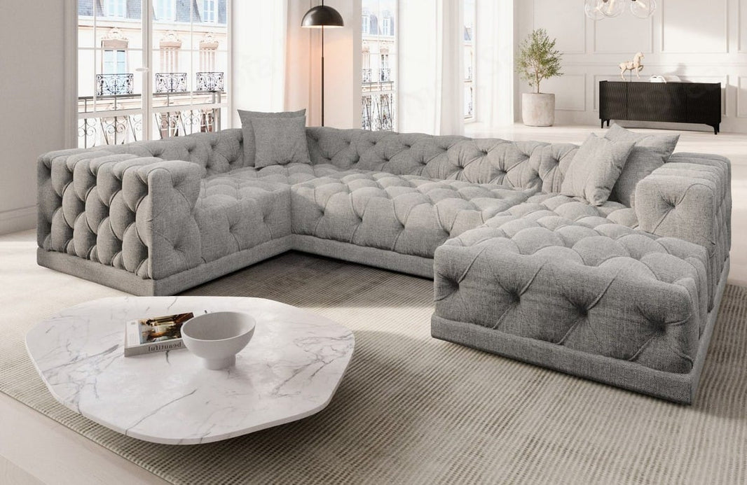 Wohnlandschaft Palma U-Form aus Stoff