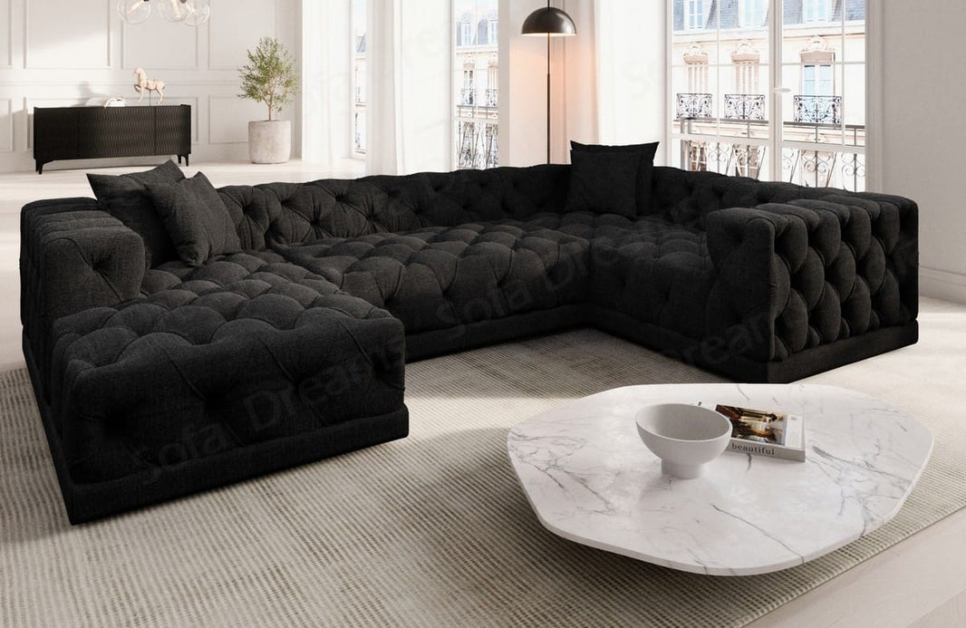 Wohnlandschaft Palma U-Form aus Stoff
