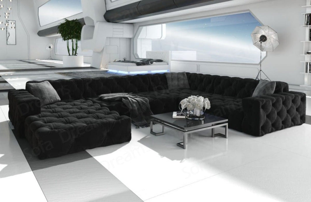 Wohnlandschaft Menorca U-Form aus Stoff