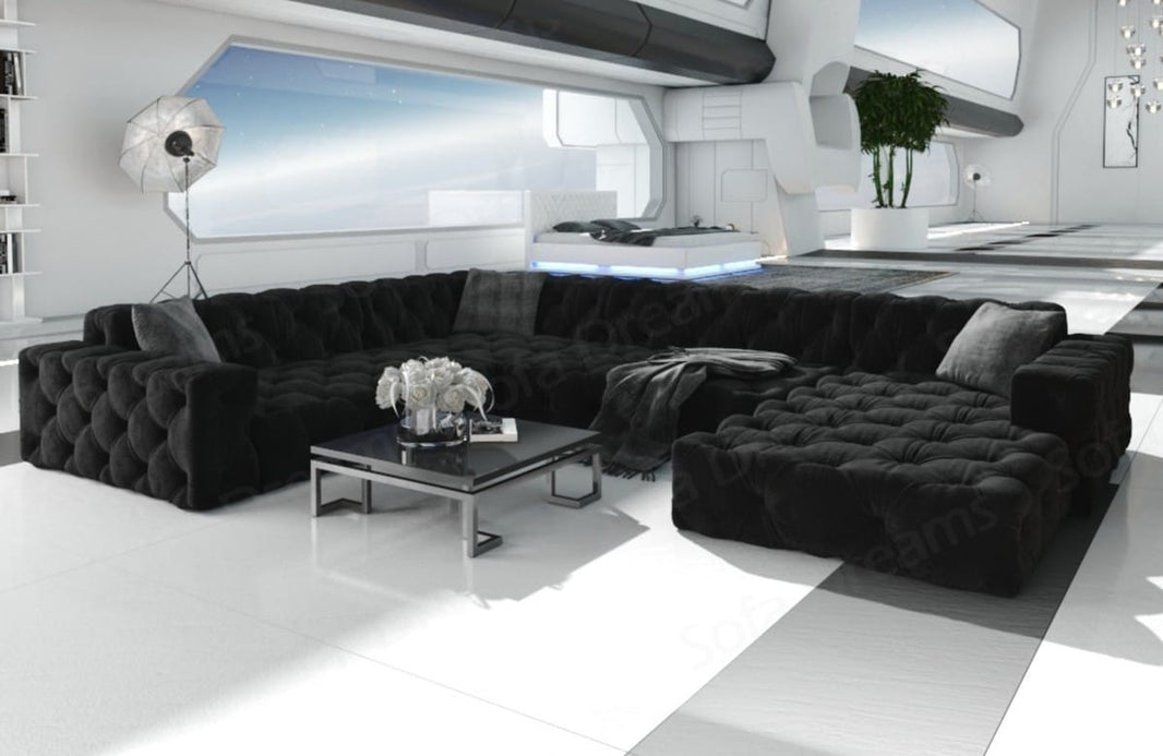 Wohnlandschaft Menorca U-Form aus Stoff