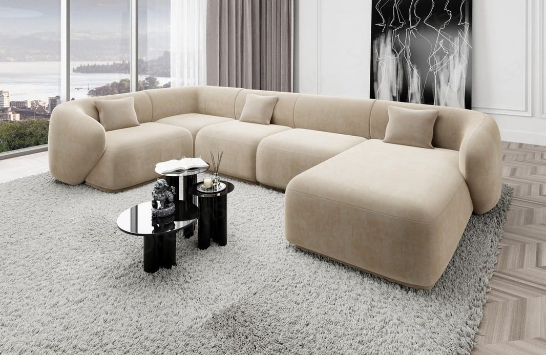 Couchlandschaft Marbella U Form in Stoff
