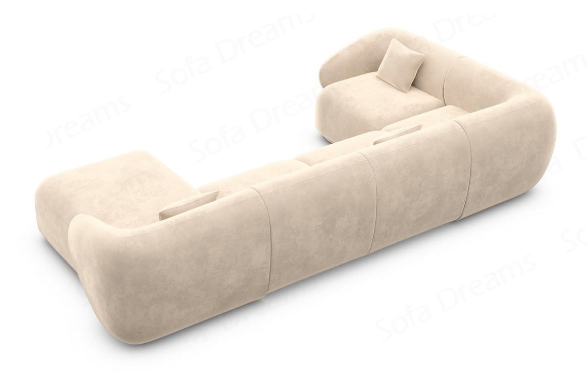 Couchlandschaft Marbella U Form in Stoff beige