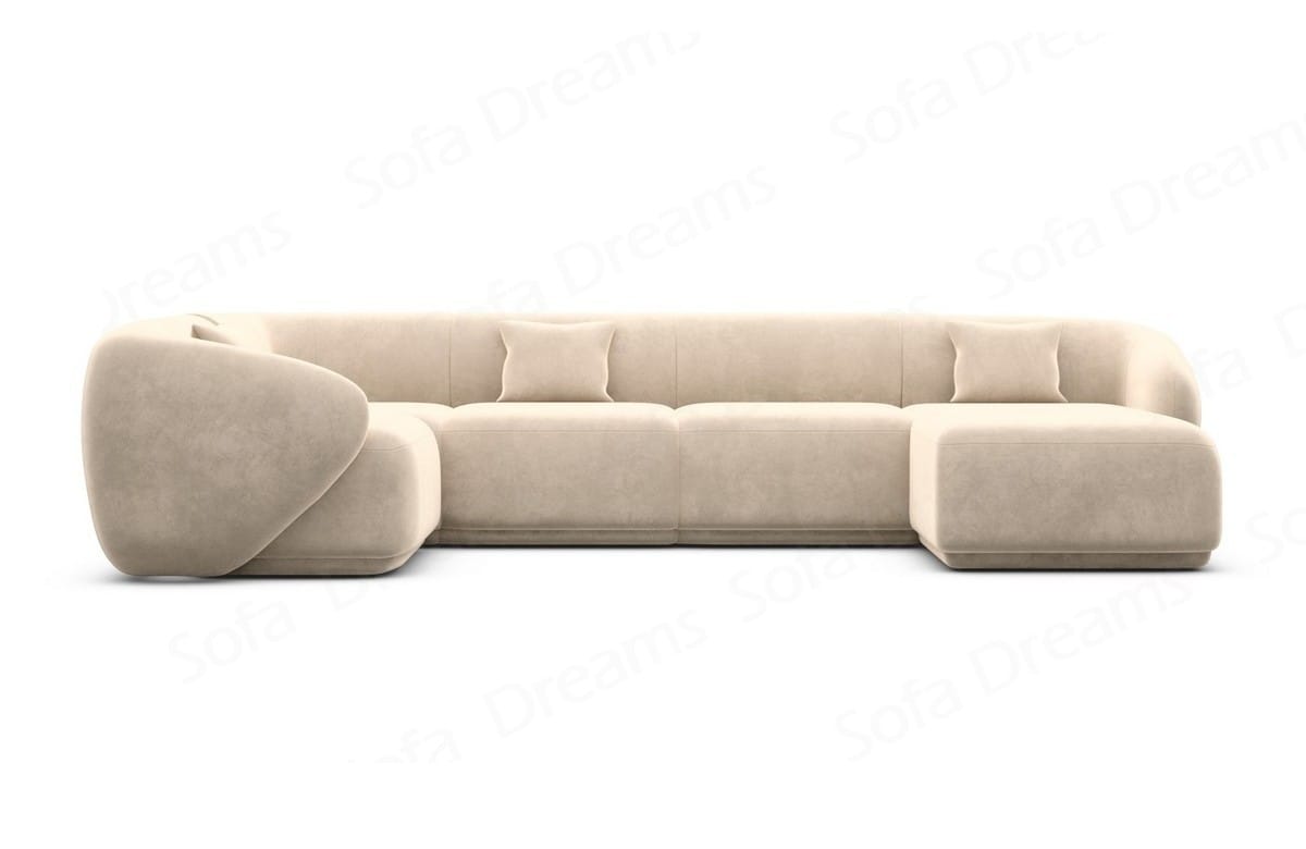 Couchlandschaft Marbella U Form in Stoff beige