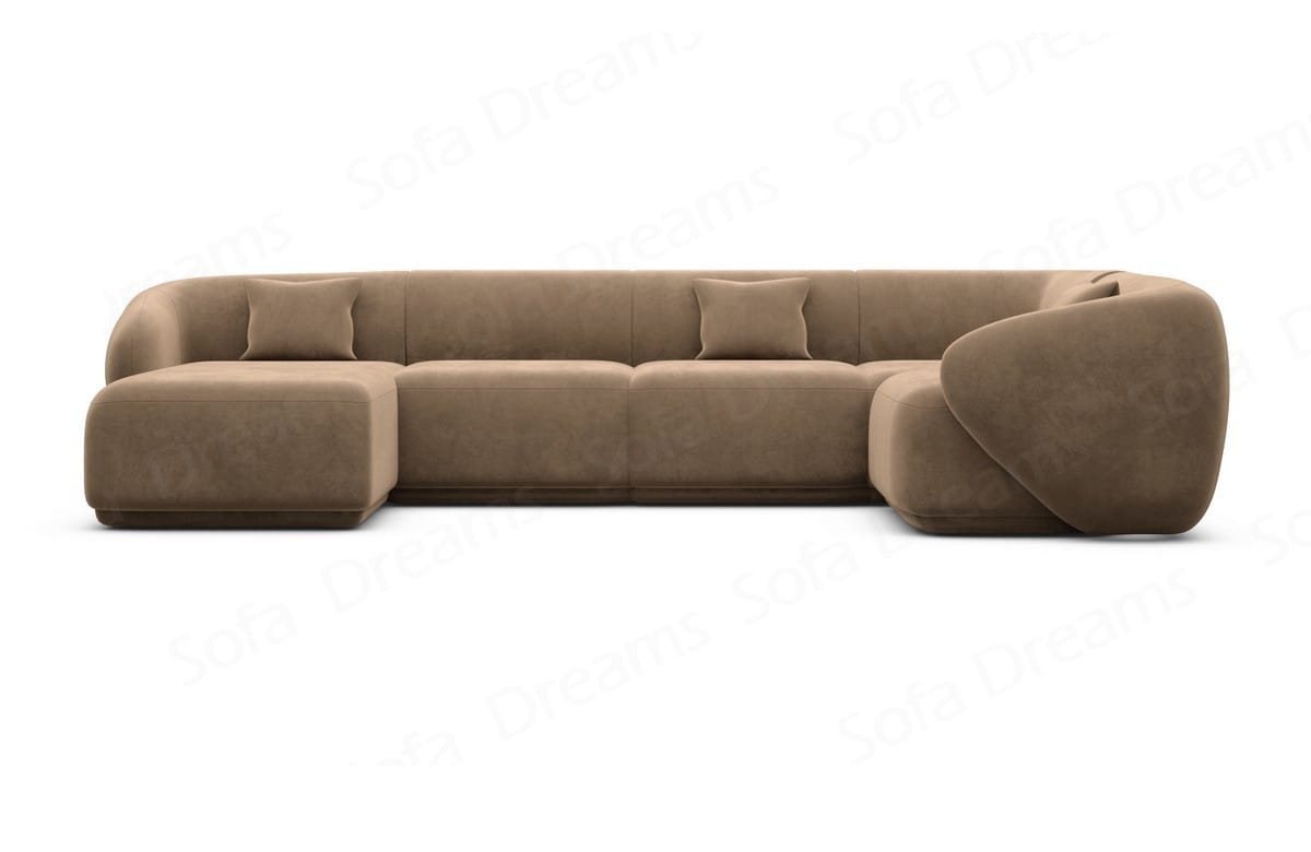 Couchlandschaft Marbella U-Form in Stoff Braun
