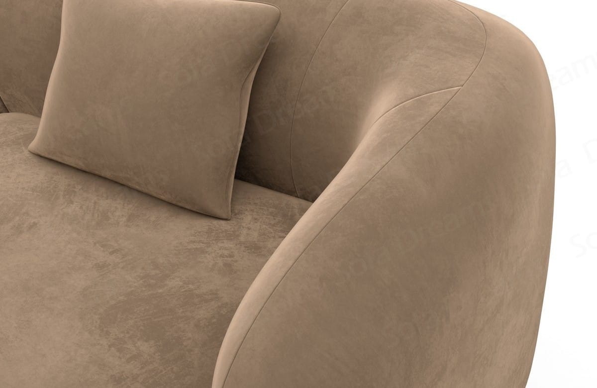 Couchlandschaft Marbella U-Form in Stoff Braun