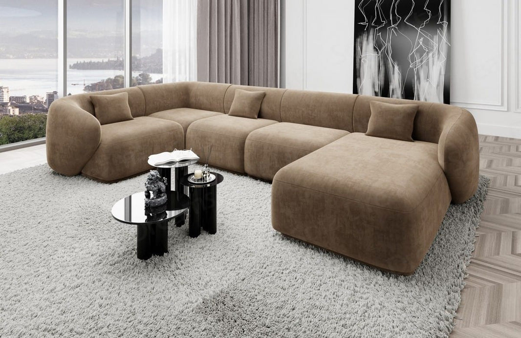 Couchlandschaft Marbella U-Form in Stoff