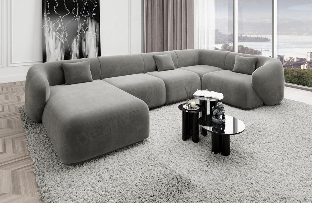 Couchlandschaft Marbella U-Form in Stoff