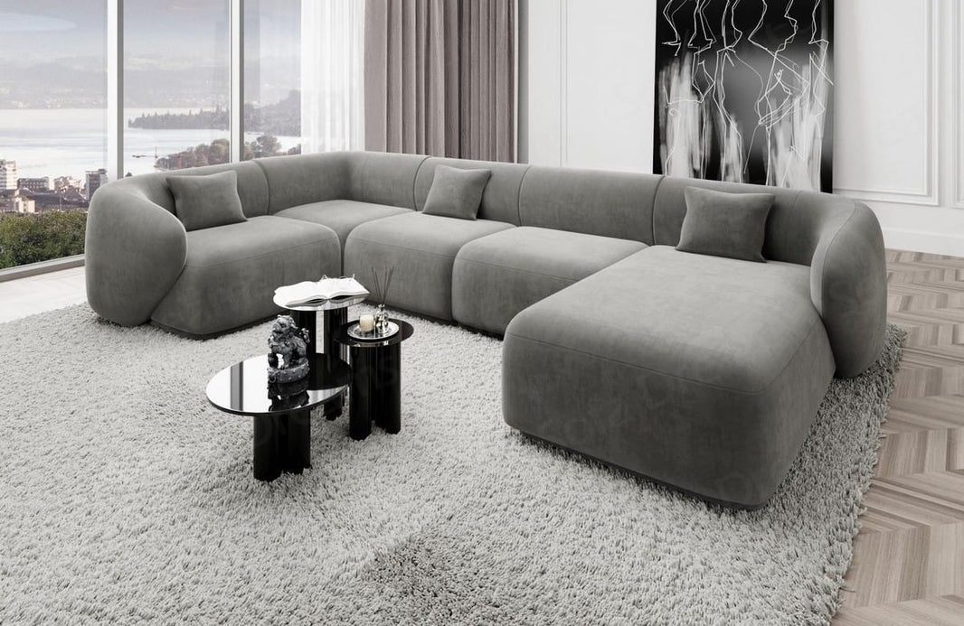 Couchlandschaft Marbella U-Form in Stoff