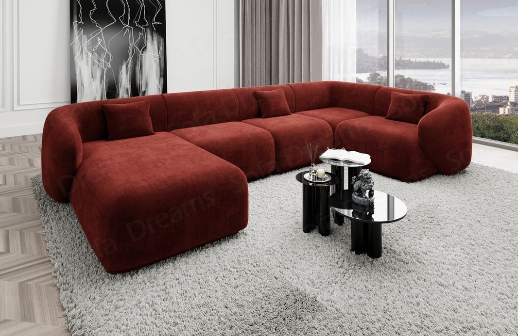 Couchlandschaft Marbella U-Form in Stoff