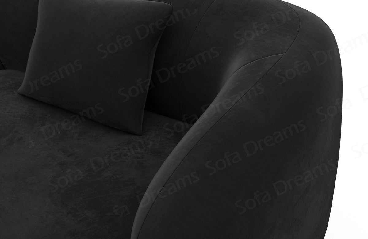 Wohnlandschaft Marbella U-Form Schwarz