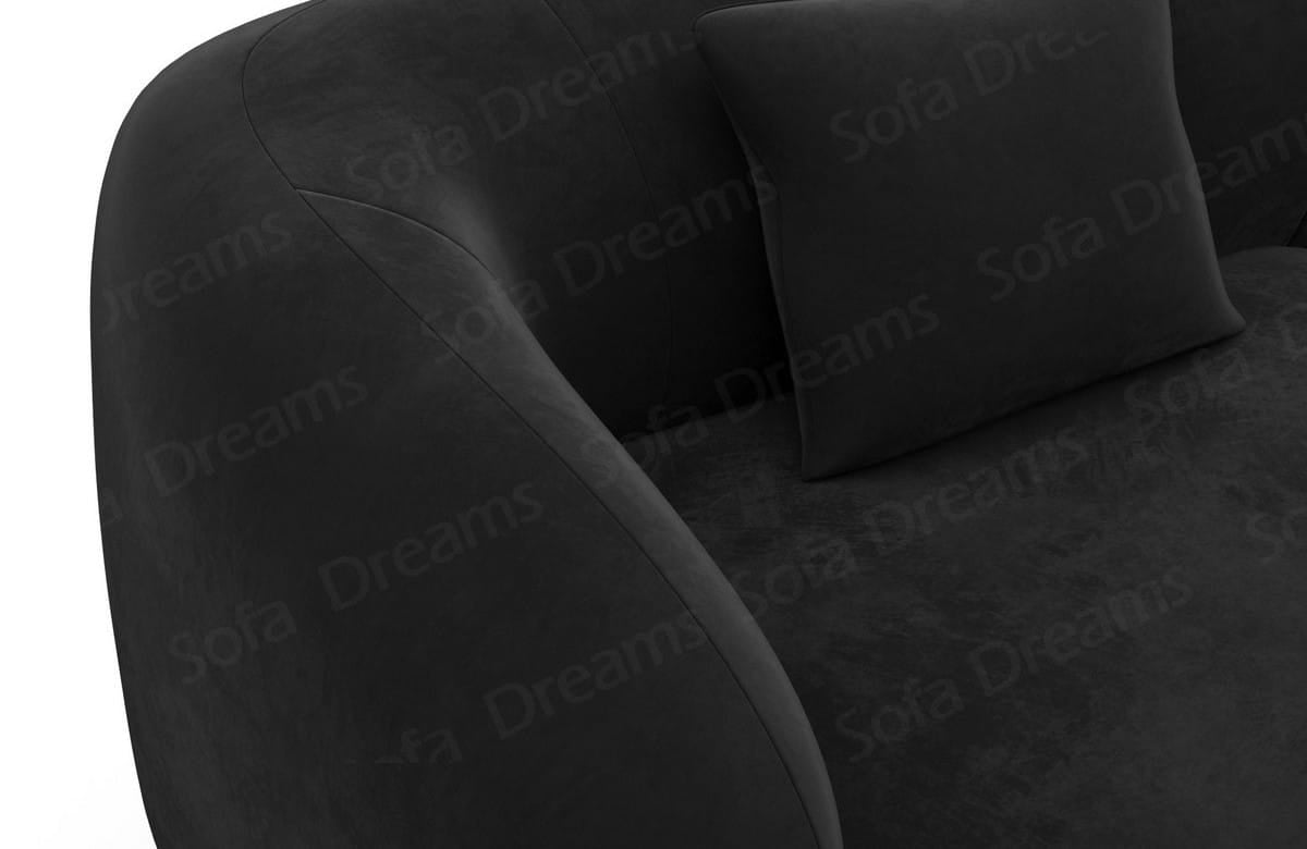 Couchlandschaft Marbella U Form in Stoff schwarz