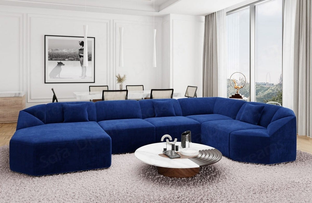 Wohnlandschaft Cabrera U-Form aus Stoff