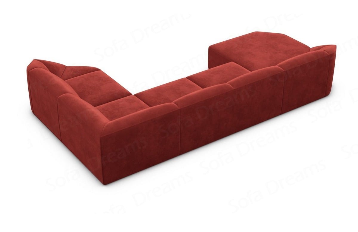Wohnlandschaft Cabrera U-Form aus Stoff Rot