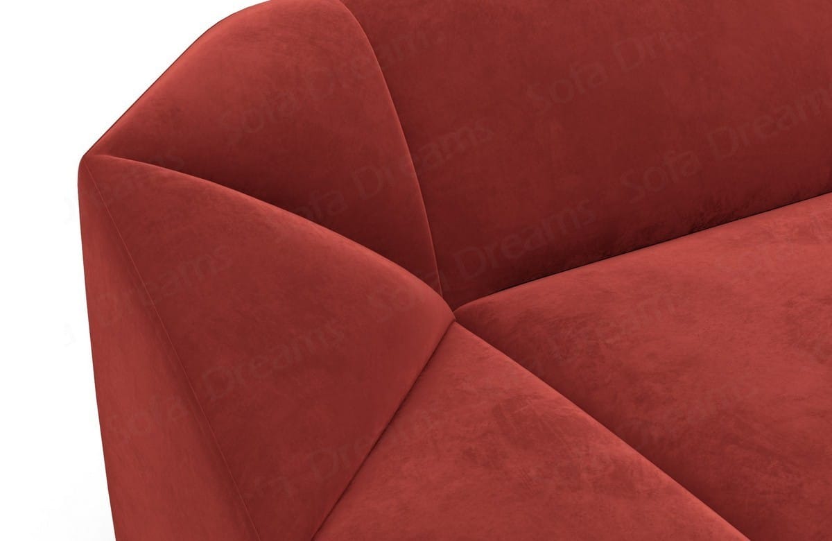 Wohnlandschaft Cabrera U-Form aus Stoff Rot