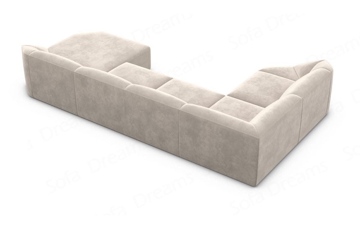 Wohnlandschaft Cabrera U-Form aus Stoff Sand